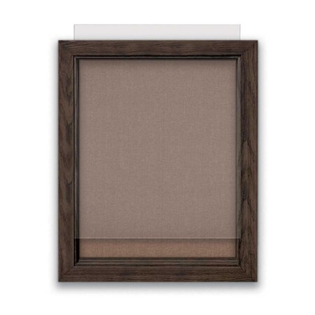 United Visual Products Indoor Enclosed Combo Board, 72"x36", Bronze Frame/Blue & Black UVCB7236BZ-BLUE-BLACK